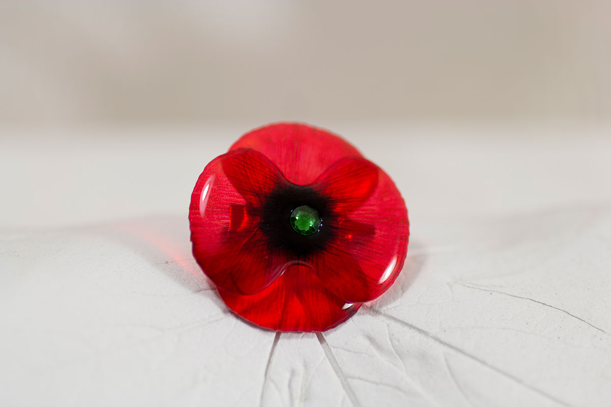 Small poppy deals brooch